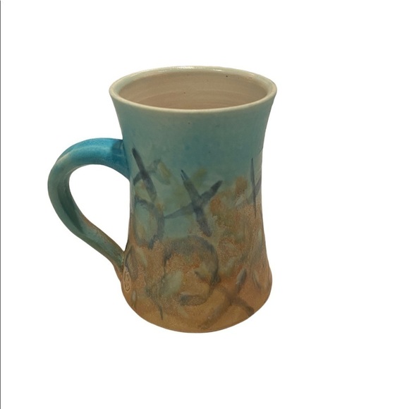 Art Pottery Handmade Coffee Tea Mug. Marked and signed by artist Beach Feel - Picture 4 of 10